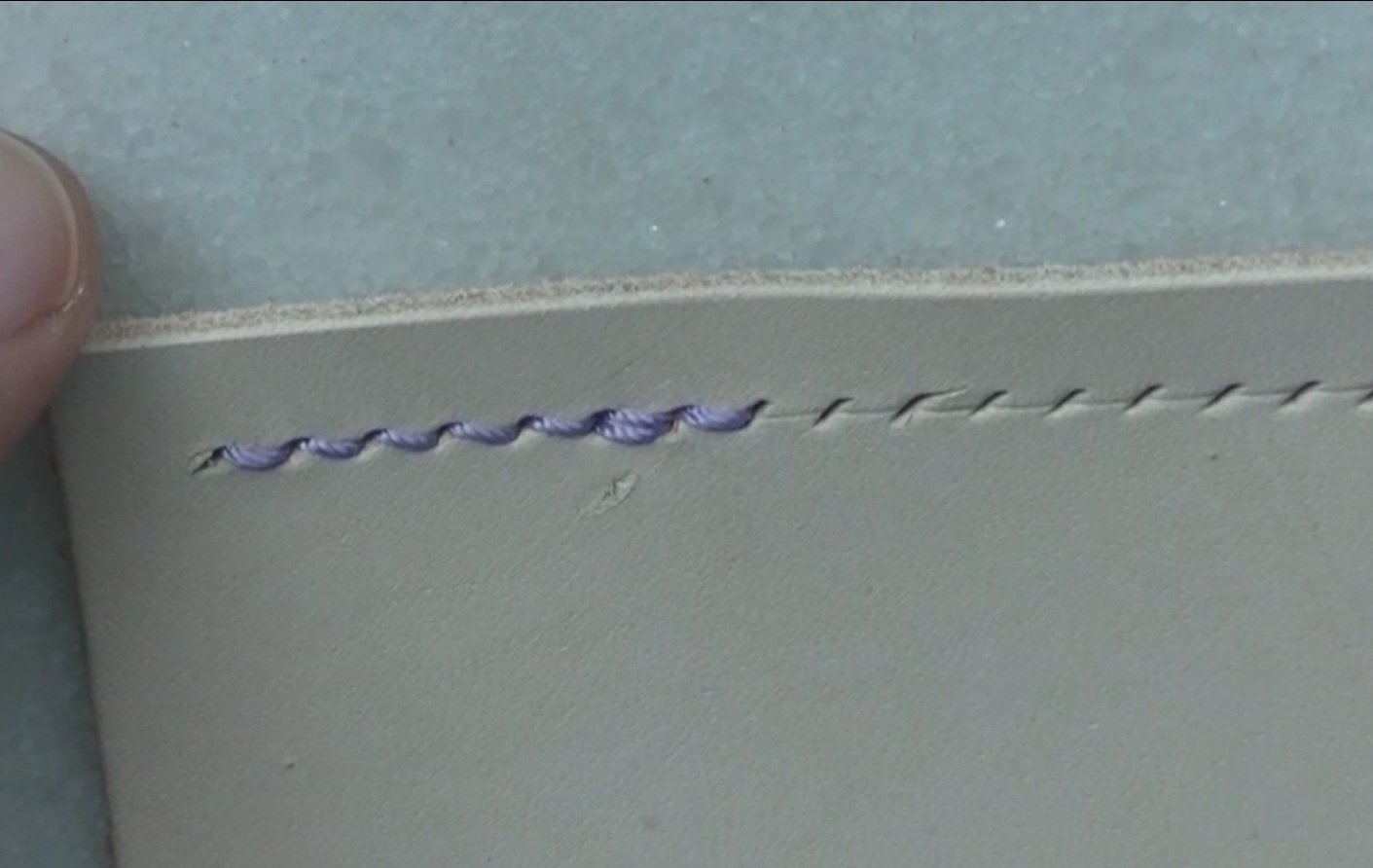 完成した縫い目