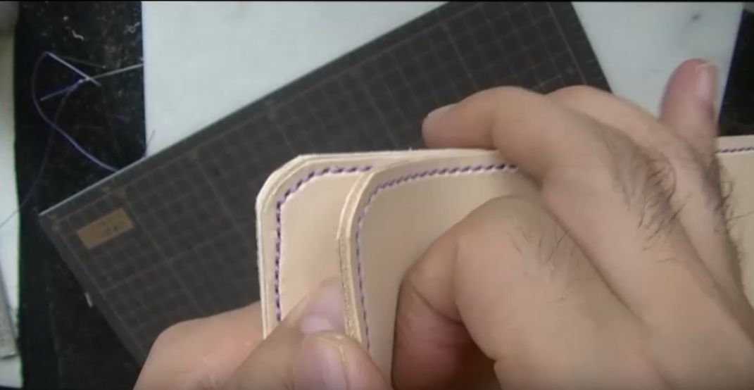 カードポケット大同士を縫い合わせた様子